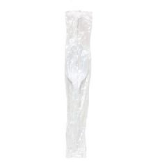Empress E178002 Medium Wt White Plastic Teaspoon - Wrapped