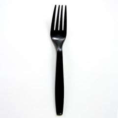 Empress E183001 Banquet Heavy Wt Black Plastic Fork - Bulk
