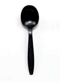 Empress E172004 Extra Heavy-Weight Plastic Soup Spoon, Black