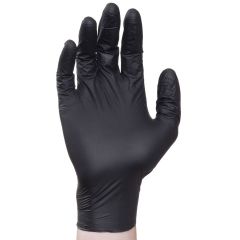 Elara EverfitBLACK3G FNE301BK Nitrile Gloves, Black, Powder Free, Small
