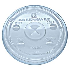 Fabri-Kal LGC16/24 Greenware Plastic Lids f/16-24oz Cups w/Slot