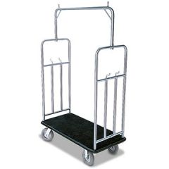 Forbes 2499 Forbes Brushed S/S Standard Luggage Cart with Jumbo Bumper