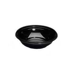Genpak CW032-3L Crystalline 32 oz Black Plastic Serving Bowls