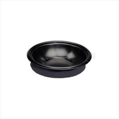 Genpak LW024-3L 24 oz Black Laminated Foam Serving Bowls