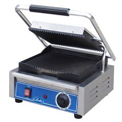 Globe GPG10 10" x 10" Bistro Grooved Panini Grill