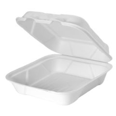 Genpak HF200 Compostable Large Hinged Takeout Container