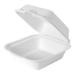 Genpak HF227 Compostable Large Hinged Sandwich Container