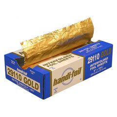 Handi-Foil 29110 9" x 10-3/4" Gold/Silver Pop-Up Interfolded Foil Sheets