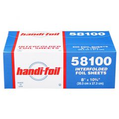 Handi-Foil 58100 8" x 10-3/4" Pop-Up Interfolded Foil Sheets