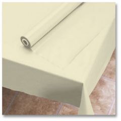 Hoffmaster 113002 40" x 100' Ivory Plastic Table Cover Roll