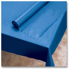 Hoffmaster 113004 40" x 100' Blue Plastic Table Cover Roll