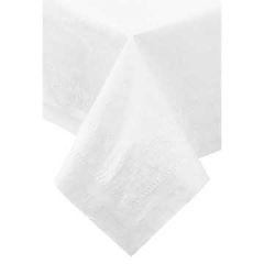 Hoffmaster 210046 54" x 54" White Tissue/Poly Table Cover