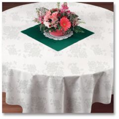 Hoffmaster 236420 82" x 82" Silver Prestige Linen-Like Table Cover