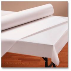 Hoffmaster 260045 40" x 300' Bright White Paper Table Cover Roll