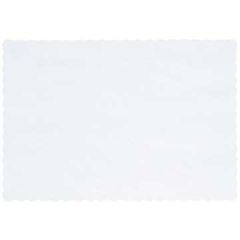 Hoffmaster 310477 Classic Scallop Placemat, Paper, 10"X14", White