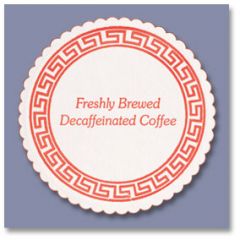 Hoffmaster 860035 Decaf Coffee Coaster, Budgetboard, 3.25"