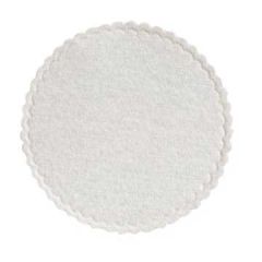 Hoffmaster 876083 White Linen-Like Round Coasters