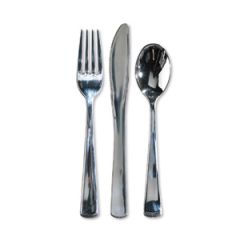 Hoffmaster 883342 Metallic Cutlery Combo Forks Knives and Spoons