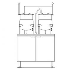 Southbend GMT-6-6 Direct Steam Kettle on Gas Boiler Base