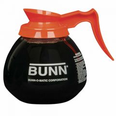 Bunn-O-Matic 42401.0024 64OZ Coffee Glass Decanter, Orange, PK/24