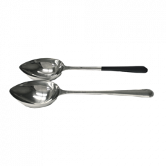 G.E.T BSRIM-34 Spoon 2oz Portion Control Slotted, Black SS
