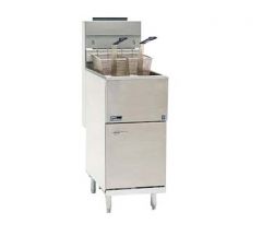 Pitco 45C+S 42-50 lb. Stainless Steel Gas Floor Fryer Unpublished 9/2023. Discontinued)