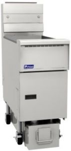 Pitco SG14RS 40-50 lb. Filter-Ready Stainless Steel Solstice Gas Floor Fryer