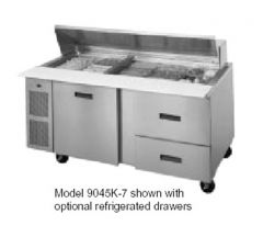 Randell 9030K-7 48" Two-Door Refrigerated Counter/Salad Top Prep Table
