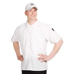 Chef Revival CS006WH-2X Short Sleeve Cook Shirt Poly-Cotton, White, 2X