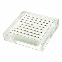 Rosseto LD108 4.25" x 4.25" Square Acrylic Drip Tray for Beverage Dispensers
