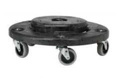 Rubbermaid FG264000BLA Dolly for 20-55 Gal Brute Container
