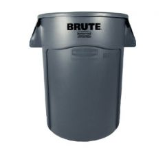 Rubbermaid 44 Gal Vented Brute Container, Gray