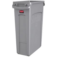 Rubbermaid FG354060GRAY Slim Jim 23 Gal Gray Waste Container