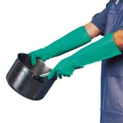 San Jamar 19NU-M 19" Nitrile Dishwashing Gloves - Size Medium