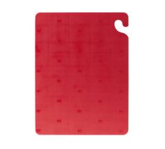 San Jamar CB121812RD Cut-N-Carry Cutting Board, 12" x 18" x 1/2", Red