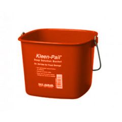 San Jamar KP256RD Sanitizing Solution Kleen-Pail, 8 Qt, Red