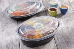Sabert 5242091N300 Clear Lid for 16-30 Oz Oval Bowls