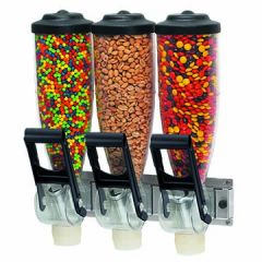 Server 86660 Triple 2 Liter Wall-Mounted Dry Product Dispenser