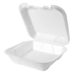 Genpak SN200-V Vented Large Snap It Foam Hinged Dinner Container