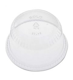 Solo SDL58-0090 Flat-Top Dome Cup Lids Fits 5oz to 8oz Containers, Clear