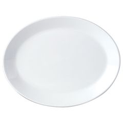 Steelite 11010139 Simplicity White 8" Oval Wide Rim Platter