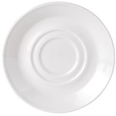 Steelite 11010158 Simplicity White 5-3/4" Double Well Saucer