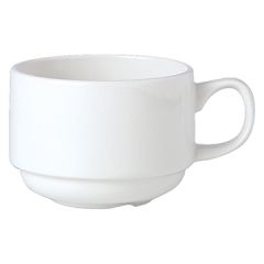 Steelite 11010188 Simplicity White 10 oz Stackable Slimline Cup