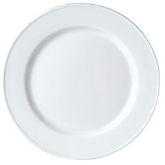 Steelite 11010209 Simplicity White 10-5/8" Wide Rim Slimline Plate