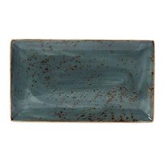 Steelite 11300556 Craft 12-1/2" x 7-1/2" Blue Rectangular Platter