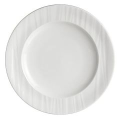 Steelite 4412RF003 Ruche 10" White Medium Rim Plate