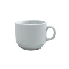 Steelite 6900E507 Varick Classic Café Porcelain 7oz Stackable Cup, White