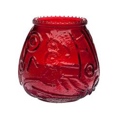 Sterno 40128 Euro-Venetian Red Glass Candle - Wax