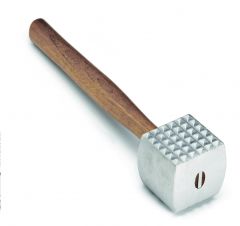 Tablecraft 3016 Cast Aluminum Meat Tenderizer With Wood Handle