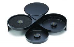 Tablecraft 666 Black Plastic Glass Rimmer With Swing-Out Trays